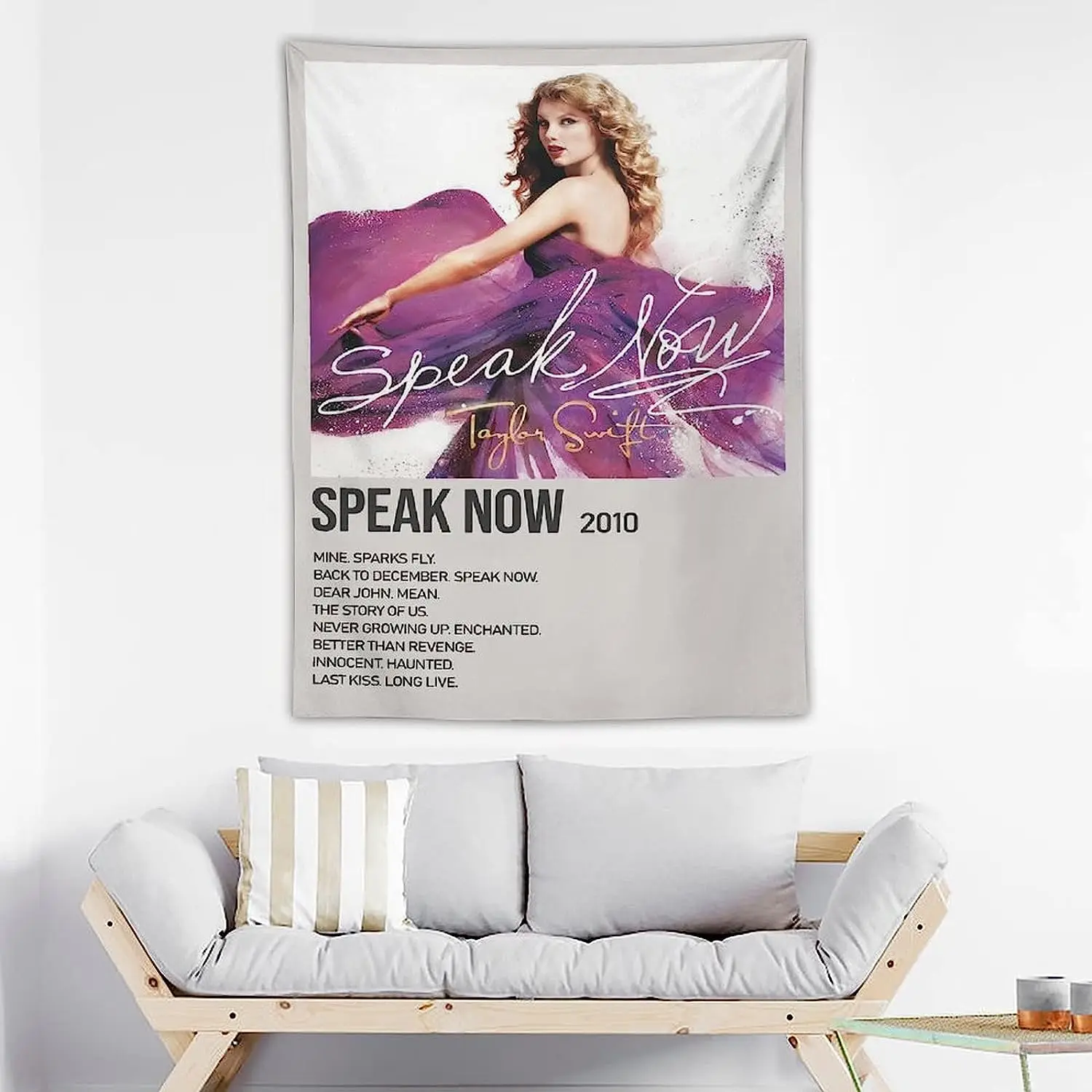 Speak Now Music Album Tapestry Polyester Wall Art Tapestry Decorative Bedroom Modern Home Wall Hanging Tapestry Wall Decoration