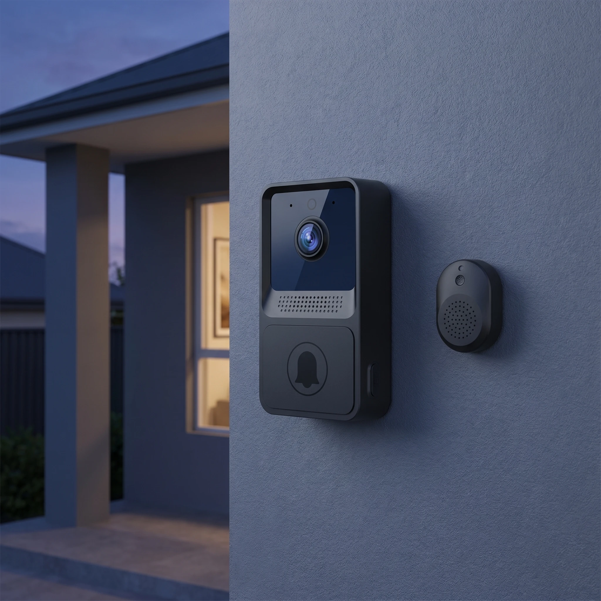 Smart WiFi Door Bell Rechargeable Wireless Button Doorbell Accessory