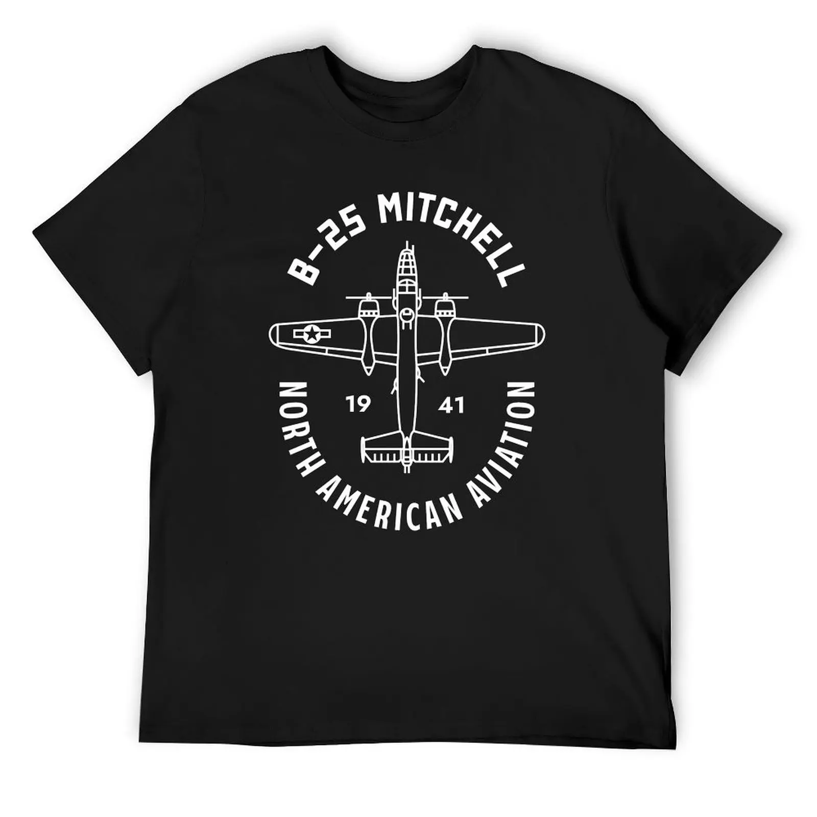 B-25 Mitchell Emblem T-Shirt man t shirt vintage clothes mens graphic t-shirts pack