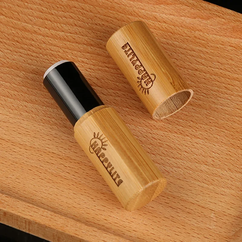 

ECO-friendly lip balm containers black Gold Silver Bamboo Lipstick Tube Natural Cosmetic Packaging Lipstick Tube Bamboo Lipstick
