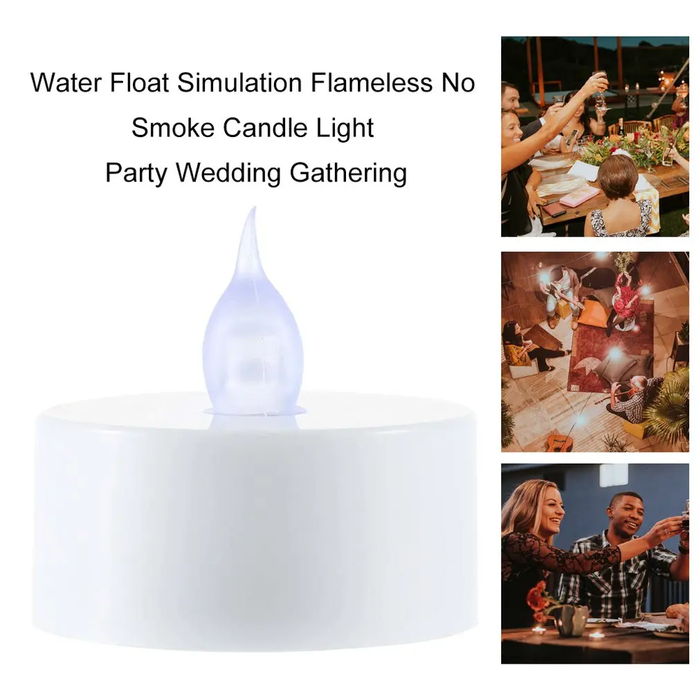 Simulazione galleggiante d'acqua senza fiamma senza fumo candela luce festa matrimonio raccolta occasioni di compleanno uso