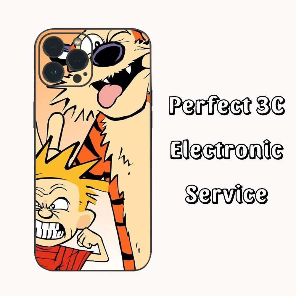 Cartoon C-Calvin And H-Hobbes Phone Case  For iPhone16 15 14 13 12 Mini 11 Pro XS Max X XR SE5 6 7 8 Plus Soft Silicone Cover