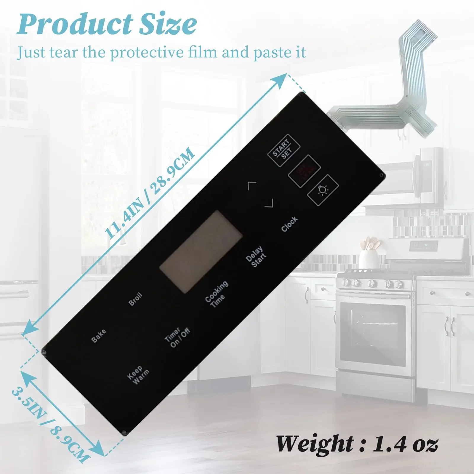 For Samsung Gas Range Oven DG34-00036A Touchpad Control Membrane Panel AP6244840 PS12086104 Direct Fit Replace