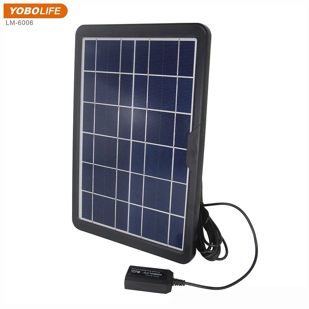 solar panel to charge cell phone 6V 6W  panel with 5V 1000mA USB out put