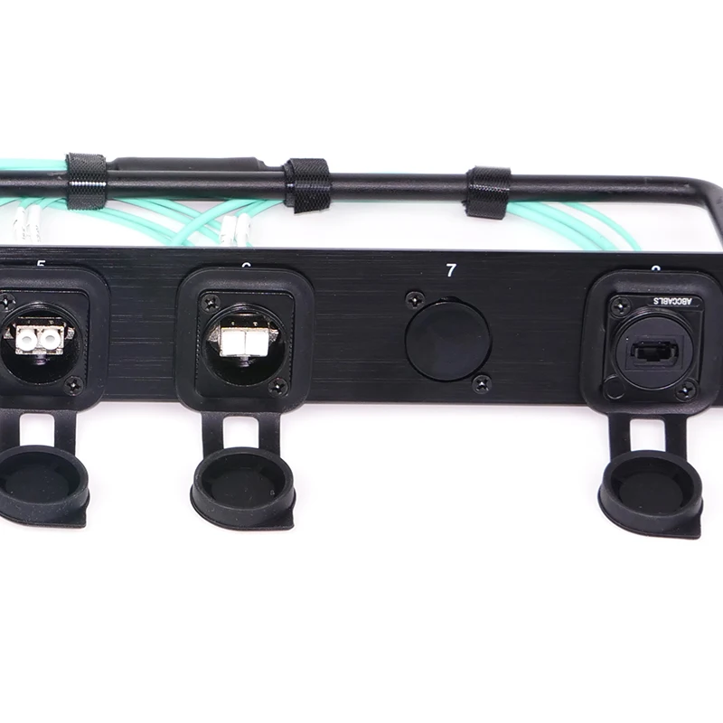 ABCCABLS 1U Rack Mount 6 Port Waterproof LC Fiber Patch Panel Metal Stage Optical Cable Distribution Rack
