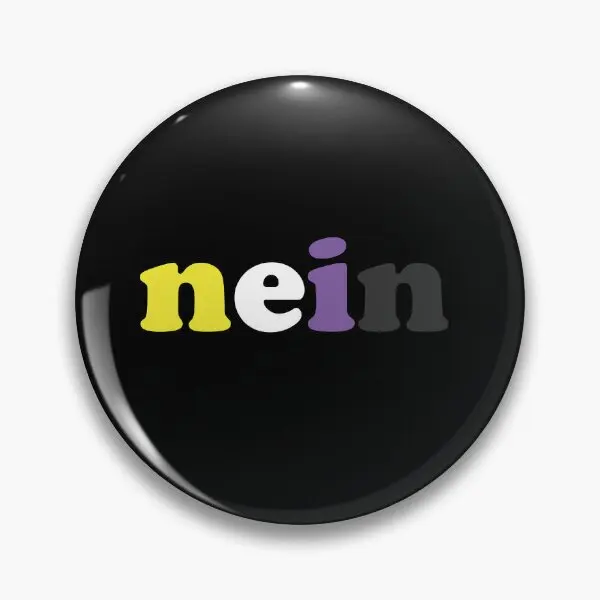 Nein Non Binary Pride Nb Proud Nonbinary  Soft Button Pin Fashion Brooch Decor Funny Creative Hat Badge Lover Jewelry Cartoon