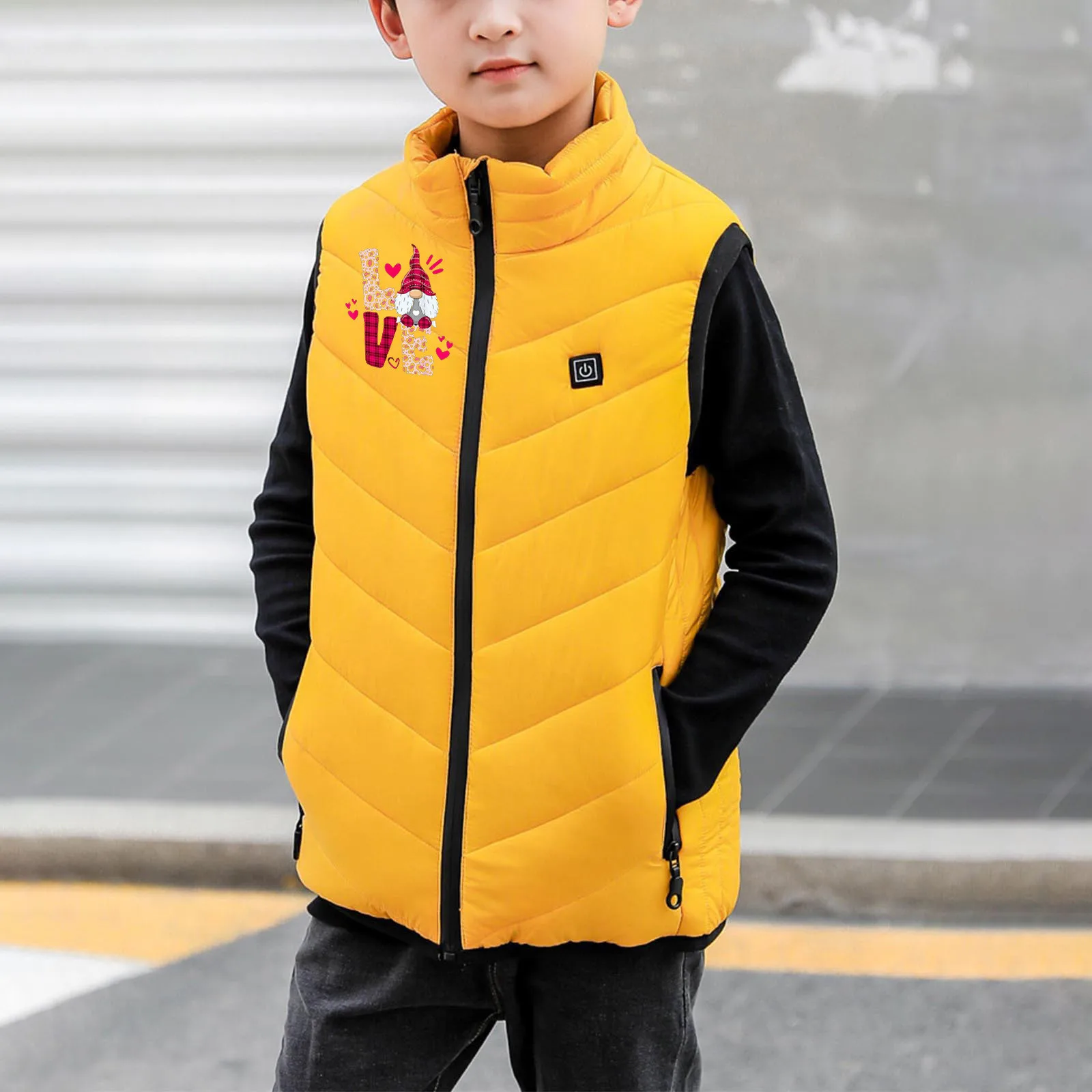 

Children Teenagers Heated Vest Children's Smart Electric Heated Jacket Winter Jacket Warm Running Keep Warm Outwear Outdoor Wear