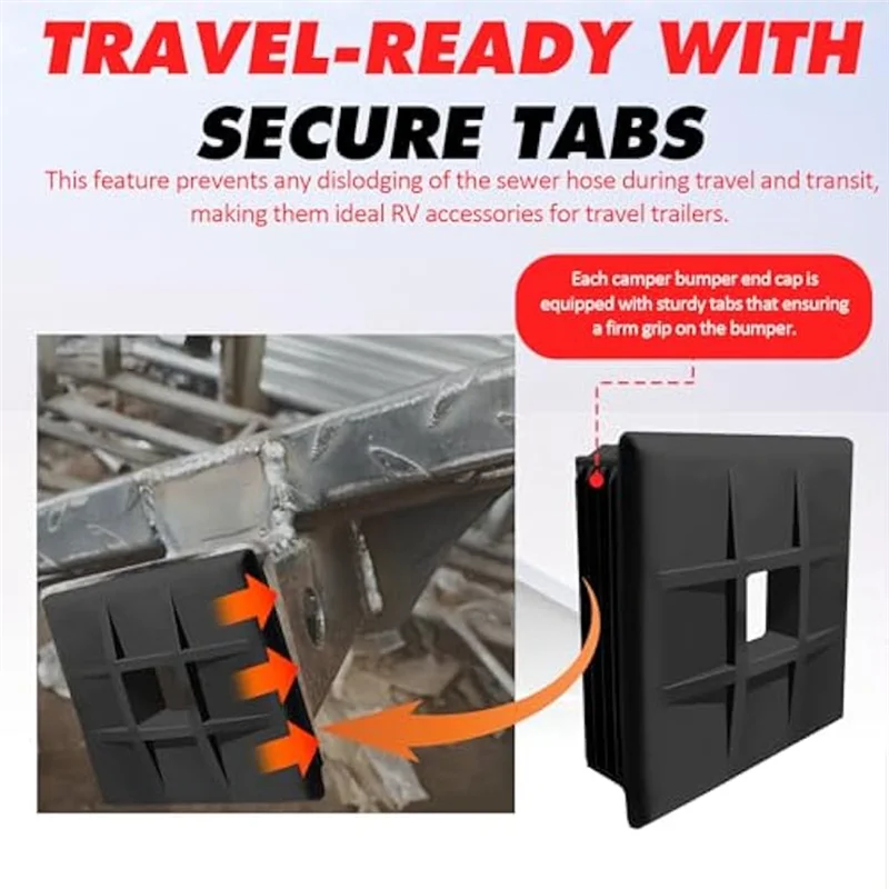 B98A-4 "Camper Bumper End Cap 4" RV Bumper Plug End Cap Untuk RV RV Suku Cadang Dan Aksesoris