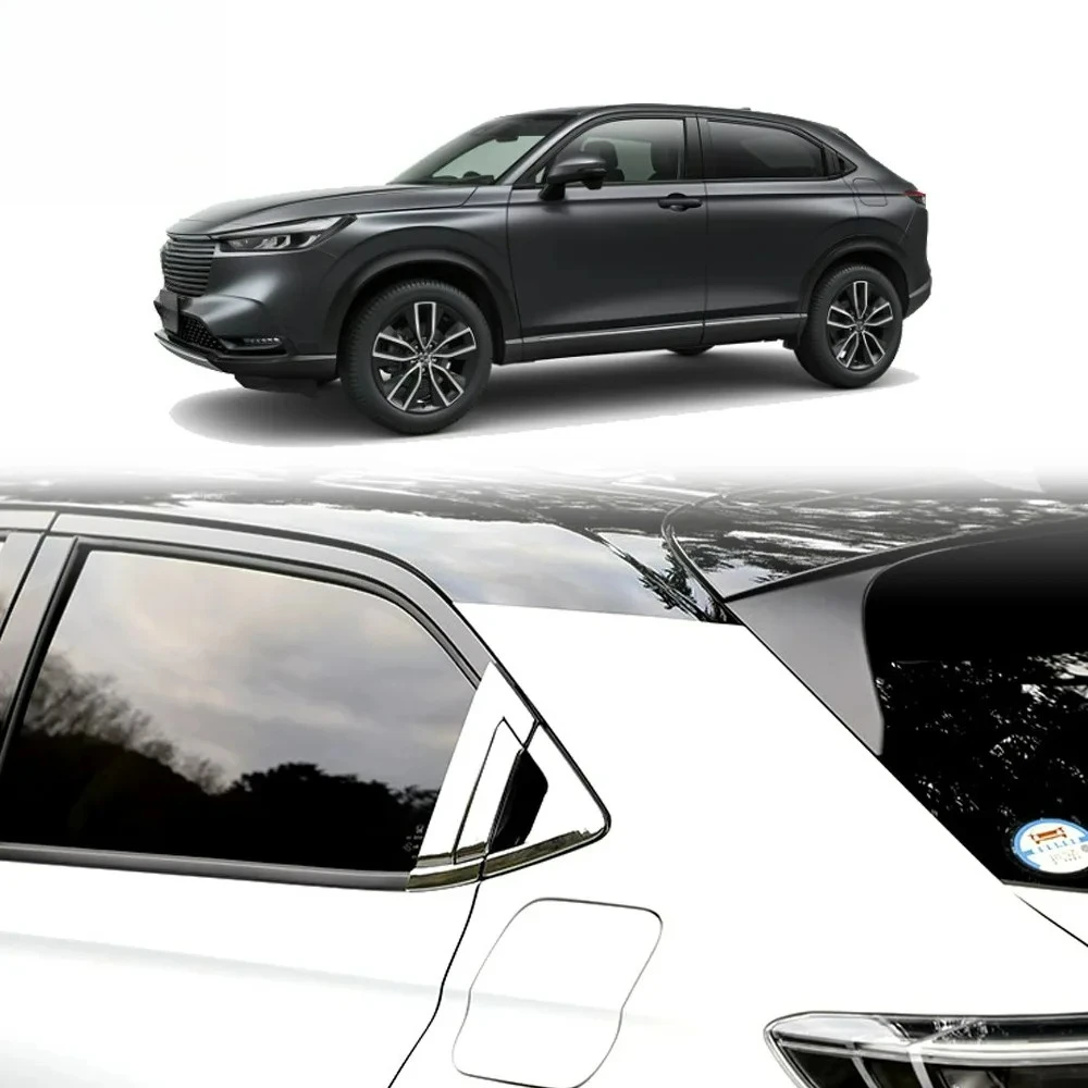

For Honda Vezel E:HEV HRV 2021 2022 2023 ABS Chrome Carbon Fiber Rear Door Handle Bowl Protector Frame Sticker Car Accessories
