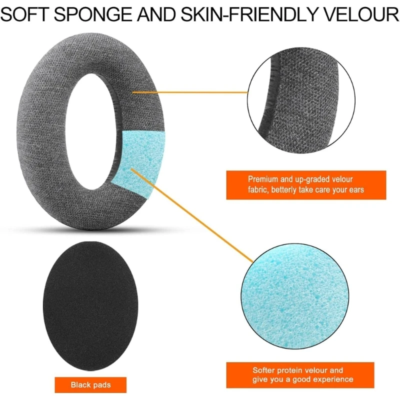 almohadillas esponja calidad para HD545 HD565 mejoran durabilidad del aislamiento del sonido