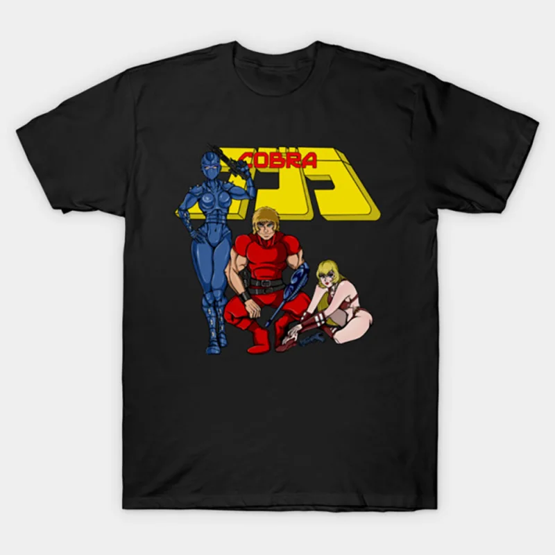 

0405 The Space Adventure Cobra gift t shirt The Space Pirate Psychogun Kobura Anime Graphic tee Y2K clothes All size Tops S-6XL