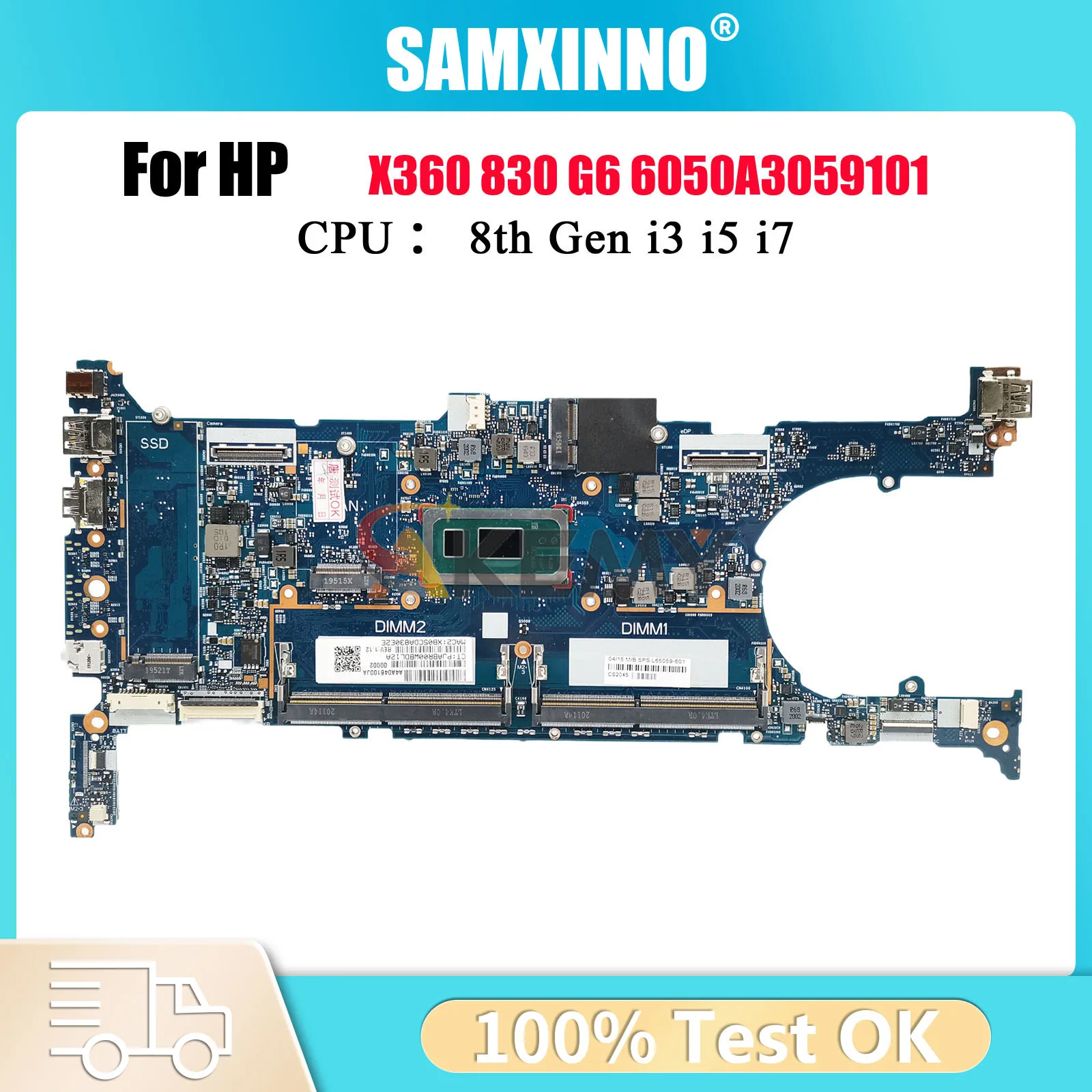 6050A3059101 Für HP EliteBook X360 830 G6 Laptop Motherboard L64982-601 L64981-601 Mit i5 i7 CPU DDR4 100% Vollständig Getestet