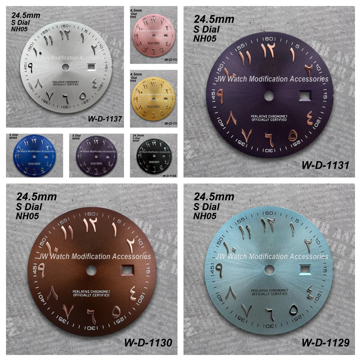 

24.5mm S Logo Arab Dial For NH05 Japan Automatic Movement Sunburst Ladies High Quality Watch Modification Accessories
