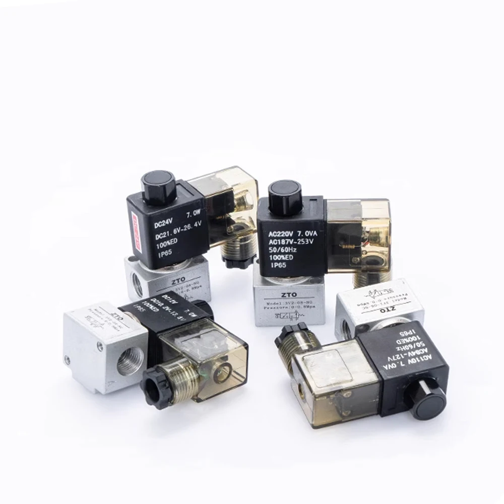 

3V2-06 3V2-08 Two-position Three-way High-frequency Vacuum Solenoid Valve NC NO Direct Acting Valve DC12V DC24V AC110V