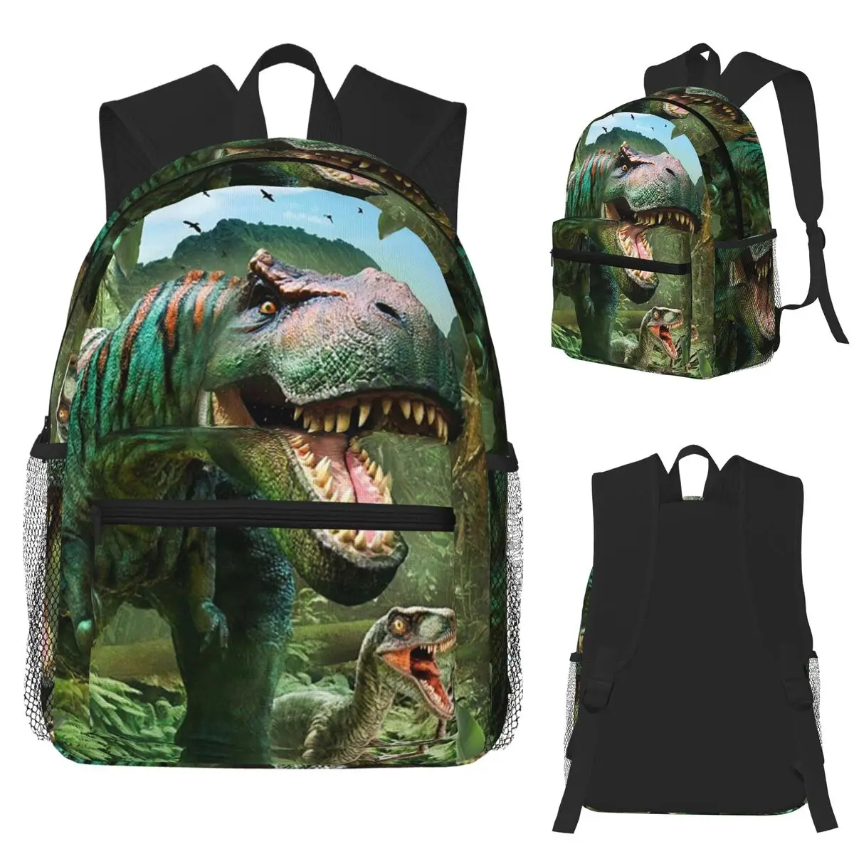 

Новый студенческий рюкзак с изображением динозавра, школьная сумка, походный дорожный рюкзак для мужчин и женщин, модная сумка для книг, сумки на плечо