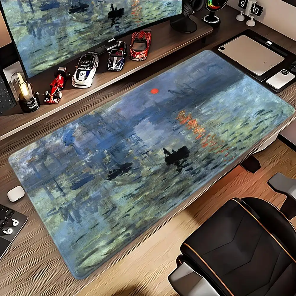 Mouse Pad Desk Mouse Pad Cute HD Desk Pad Extended Gaming Keyboard Mats Large 100x50cm XXL Claude Monet Gamer Mousepad