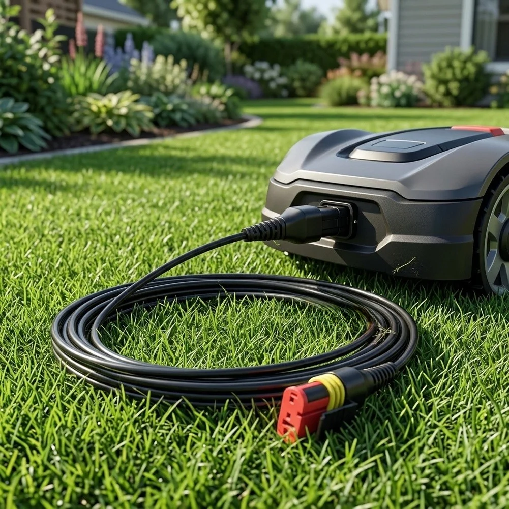 For Extending Mowing Range Robotic Lawnmower Power Cord Outdoor Appliance Cable Weather Resistant Construction