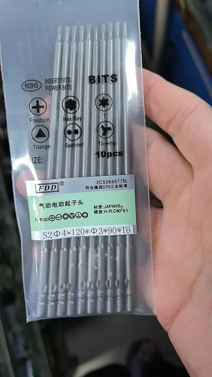 100PCS Precision torx screwdriver bits 800 4mm Round shank torx Electric screw driver bit T6