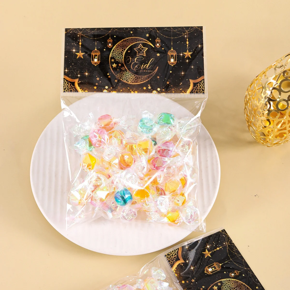 30/50 قطعة عيد مبارك كيس الحلوى البلاستيك القمر ستار شنطة هدايا إسلامية مسلم لوازم الحفلات عيد الأضحى هدايا رمضان ديكور 2026 #3