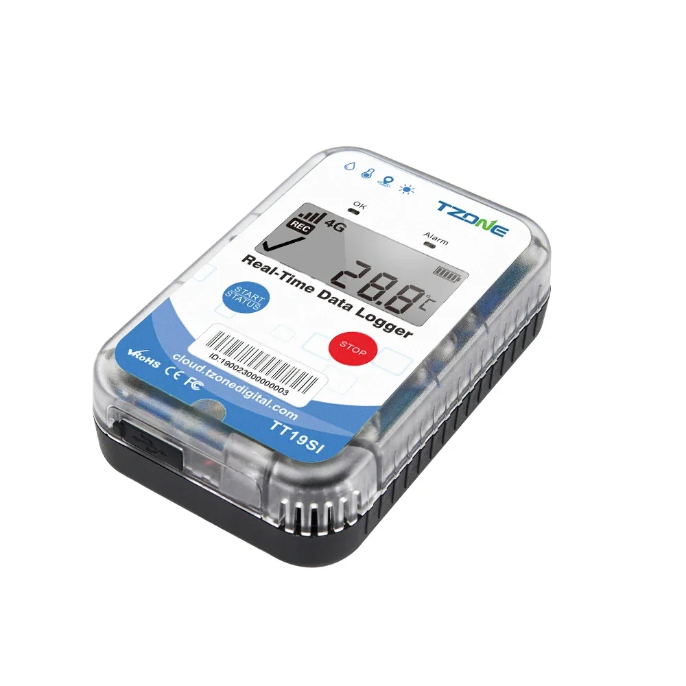 

New Design 4G Real-Time Temperature and Humidity Data Logger TT19SI