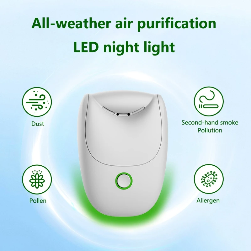 Compact USB Plug Play Negative Ion Air Purifier Intelligent Eliminates Outdoors Smoke And Formaldehyde Purifies For Room