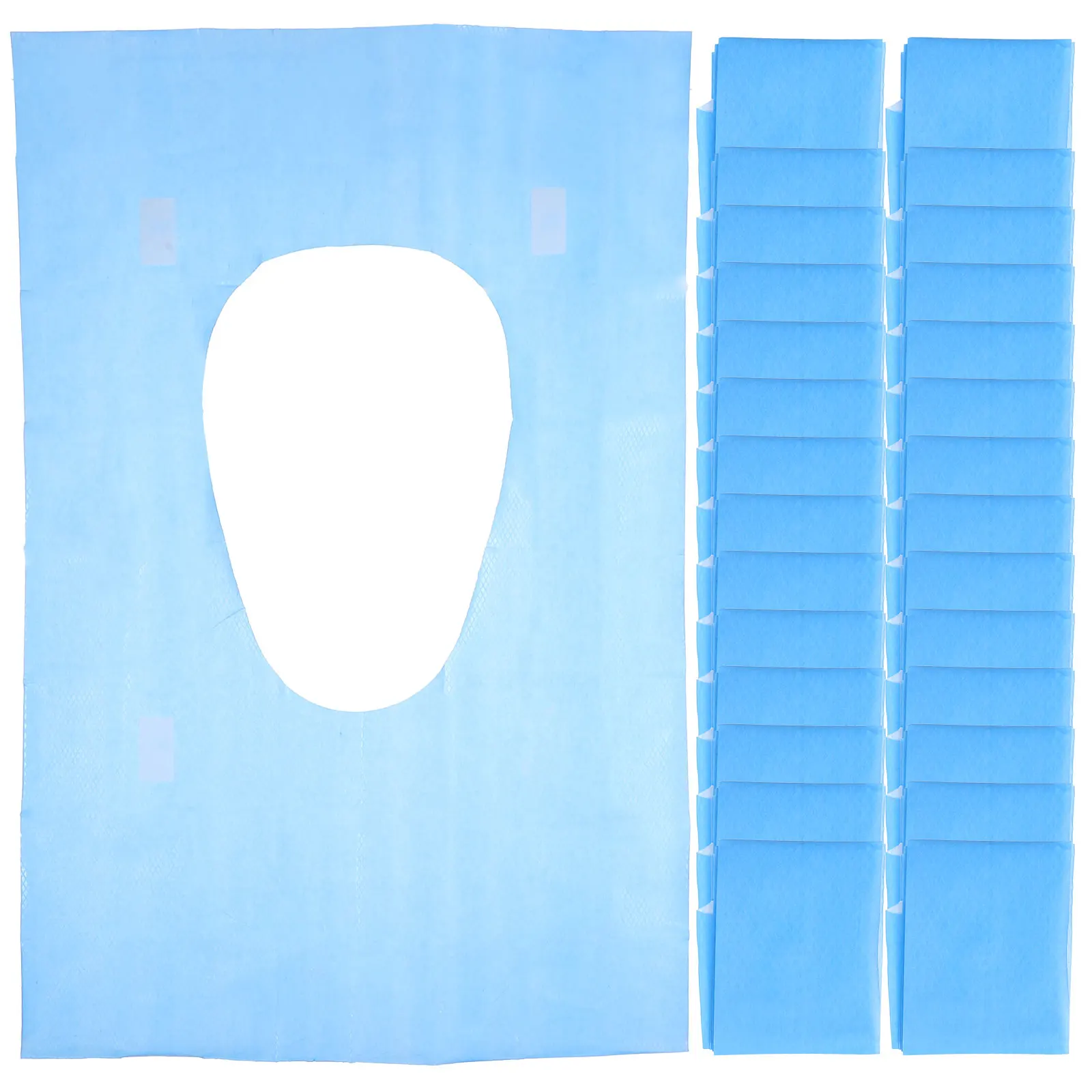 

60pcs Disposable Toilet Seats Cover for Bathroom Commode Liners Wood Pulp PE Film Safe Reliable Easy Carry Wide Application