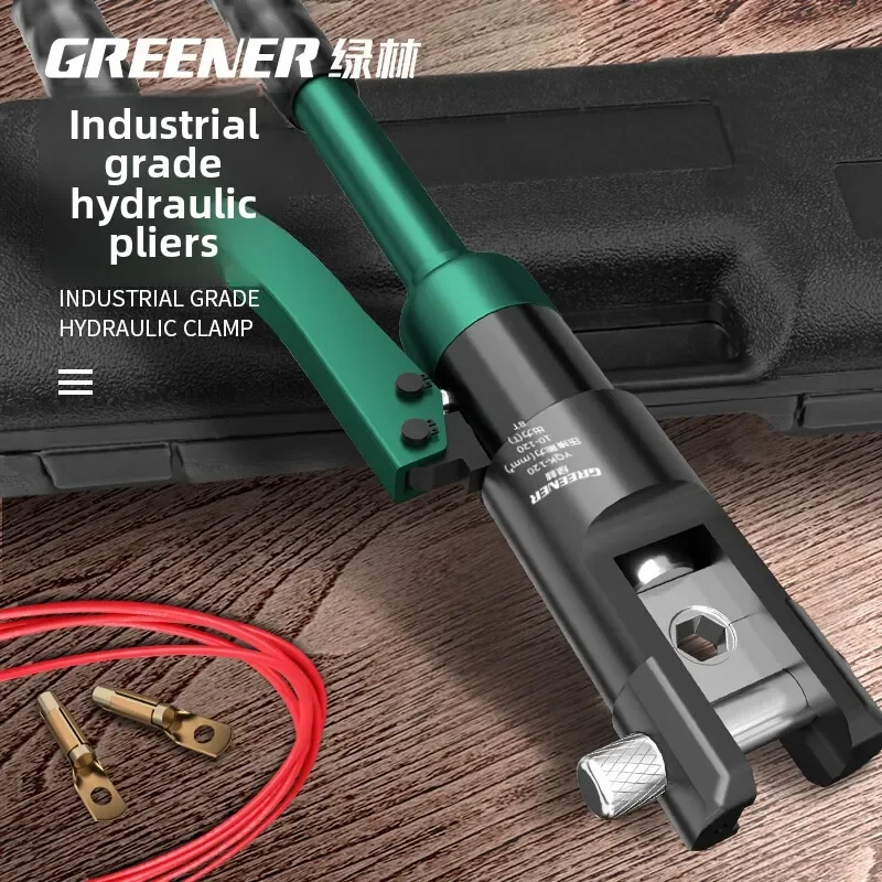 

Heavy-duty Hydraulic Crimping Tool for 4-70mm² Cable with Manual Crimper and Copper Nose Pincers, Ideal for Electricians