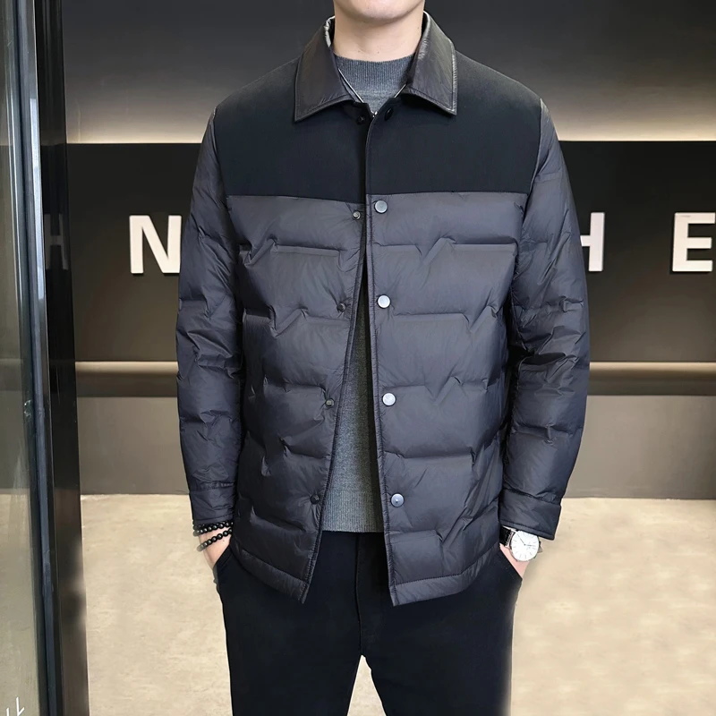 High Quality Men's Casual Lightweight White Duck Down Jackets 2025 Autumn Winter Youth Street Wear Warm Top Puffer Coat Clothing