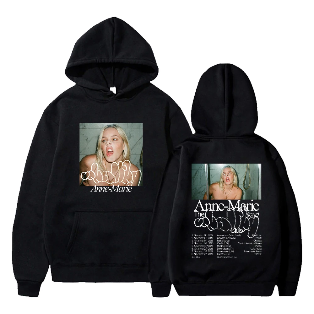 

Anne Marie Merch The Unhealthy Club Tour Hoodie Long Sleeve Streetwear Men Women Hooded Sweatshirt Fashion Clothes