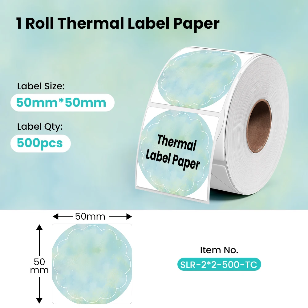 Direct Thermal Labels 750 Sheets 2"x2" Paper Roll Compatible with Shipping Label Printer 241BT/2410BT/D520BT etc. - High Quality