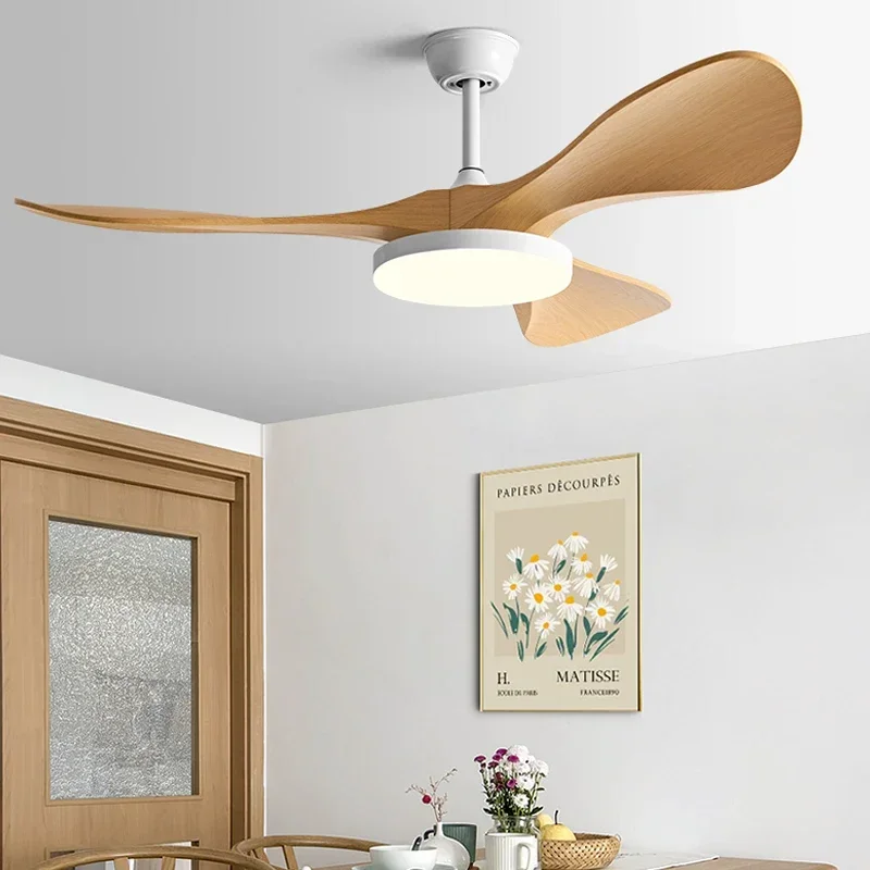 52Inch DC 35W pure Copper Motor Ceiling Fan with 60W LED light and Remote Control Strong winds Electric fans 220V 110V