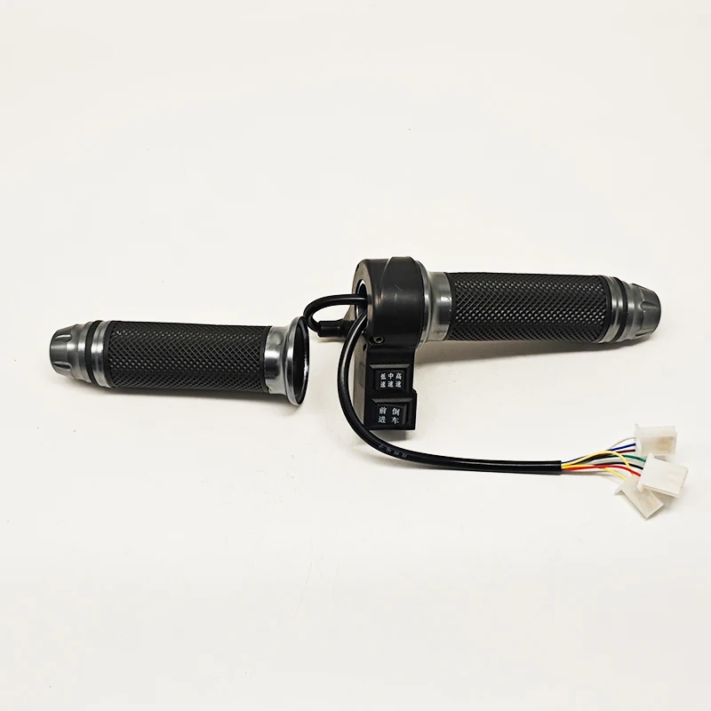 Aluminum Head Titanium Color Throttle Grip with Forward & Reverse Switch,  Handle for E-bike, Electric Scooter & E-tricycle