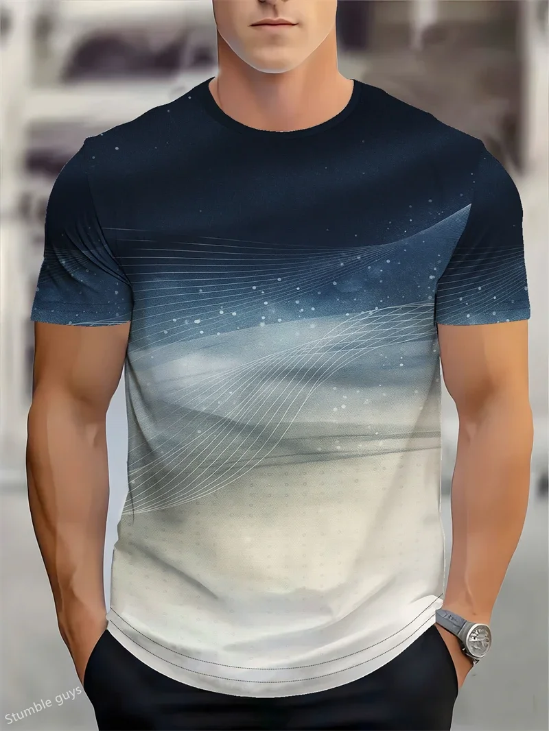Men's Large Size Fashion T-Shirt Summer Anime Inspired Loose Short Sleeve Breathable Lightweight Oversized Jersey Tops