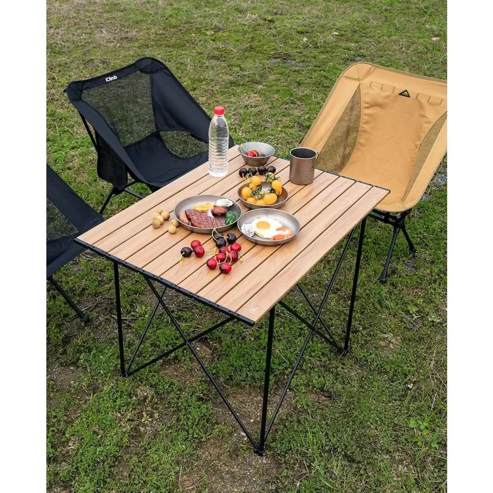 Ultralight Compact Camping Alu. Folding Table with Carry Bag, Two Size (Black - S) outdoor furniture camping tables