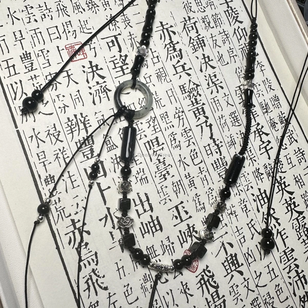 2026 chinese retro ancient style pearl chain necklace pendant tassel hanging string traditional hanfu accessory necklace cosplay