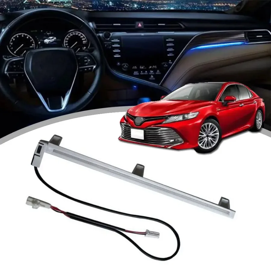 

Car Console Strip Atmosphere Light Blue Dashboard Console Ambient LED Lights Car Interior Decorative Light for Toyota Camry 2018