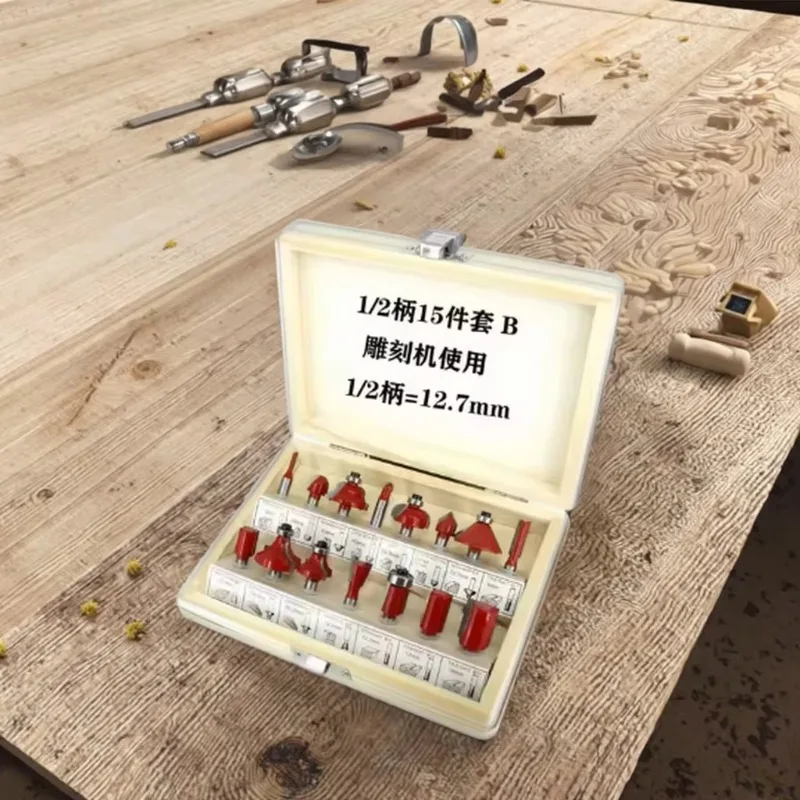 

Набор из 15 предметов, электрический станок для резьбы по дереву, набор режущих головок, инструмент OEM, может настроить 3 года гарантии
