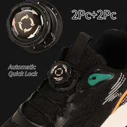 Cordones de hebilla giratoria sin corbatas para zapatillas de deporte, zapatos automáticos para adultos y niños, accesorios para zapatos, 120cm, 1 par