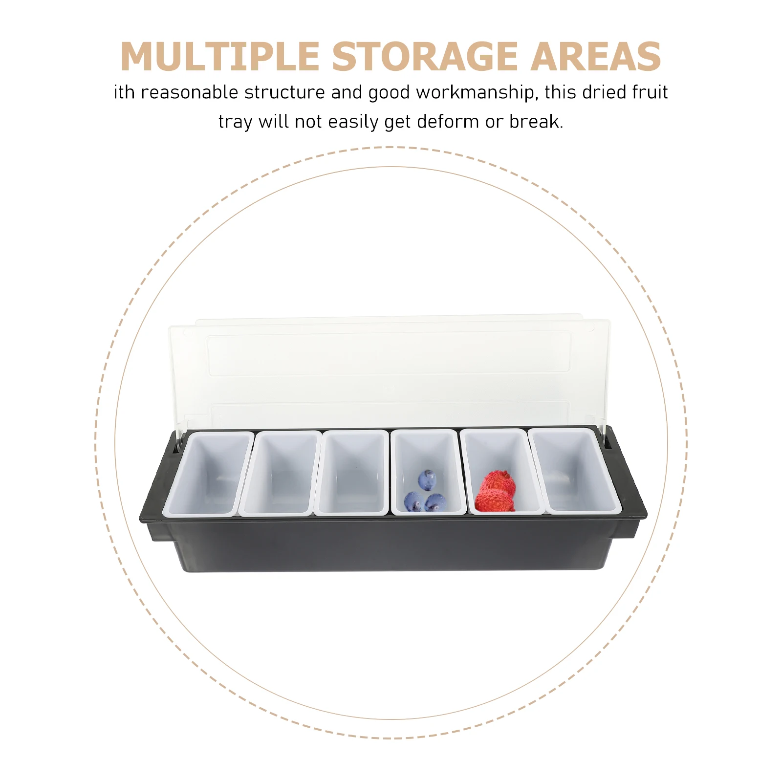 

Compartment Fruit Box and Vegetable Organizer Container for Food Candy Storage Containers Fruits