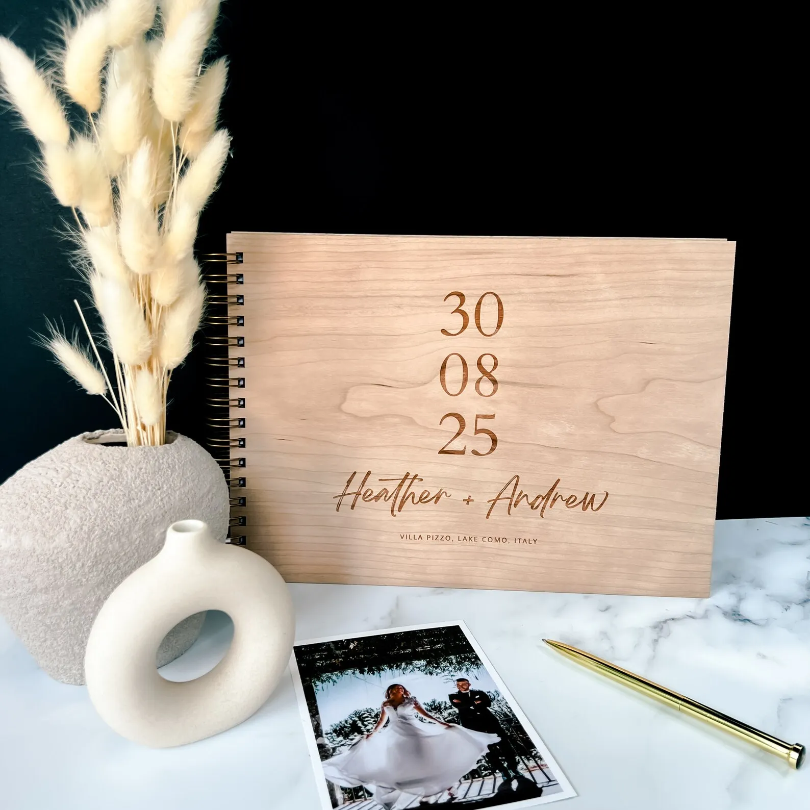 Rustic Wedding Guest Book Alternative - Personalised Wedding Guestbook, Unique Wedding Gift, Wedding Décor, Photo Album