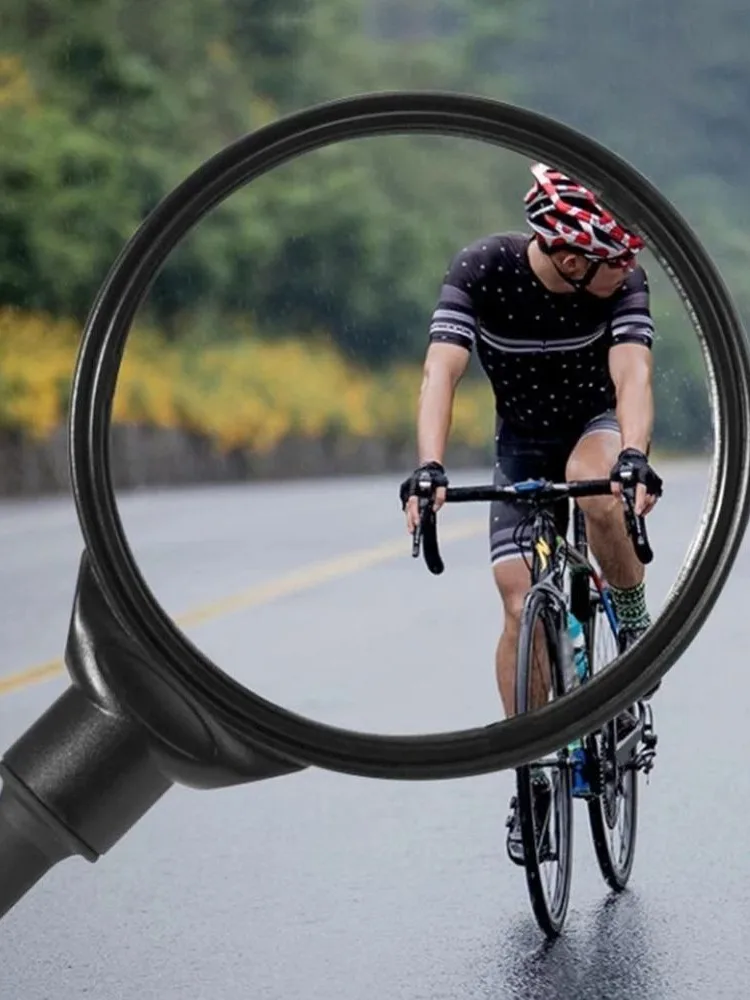 AliExpress NONE Silicone Handle Bike Handlebar Rearview Mirror Adjustable Flexible 360 Degree Rotation Rearview Mirror Black Bike Mirrors Bike
