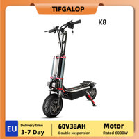 TIFGALOP K8 Electric Scooter Adult 12 Inch Highway Tires E-Scooter for Men 6000W 60V 38 AH  City EScooter
