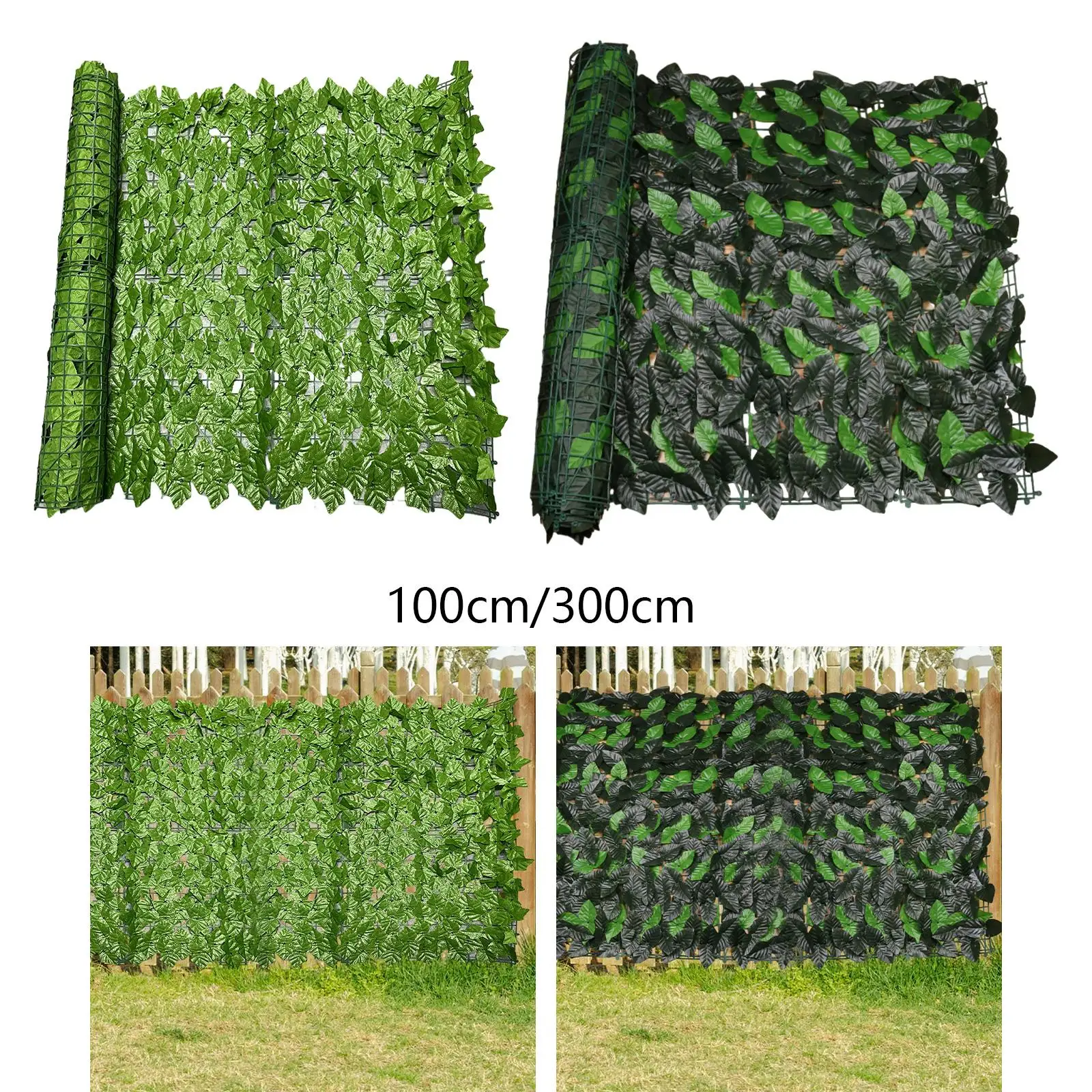 Faux Vine Leaf Privacy Fence Panel Plastic Greenery Screen for Outdoor Garden Balcony Backyard Partition
