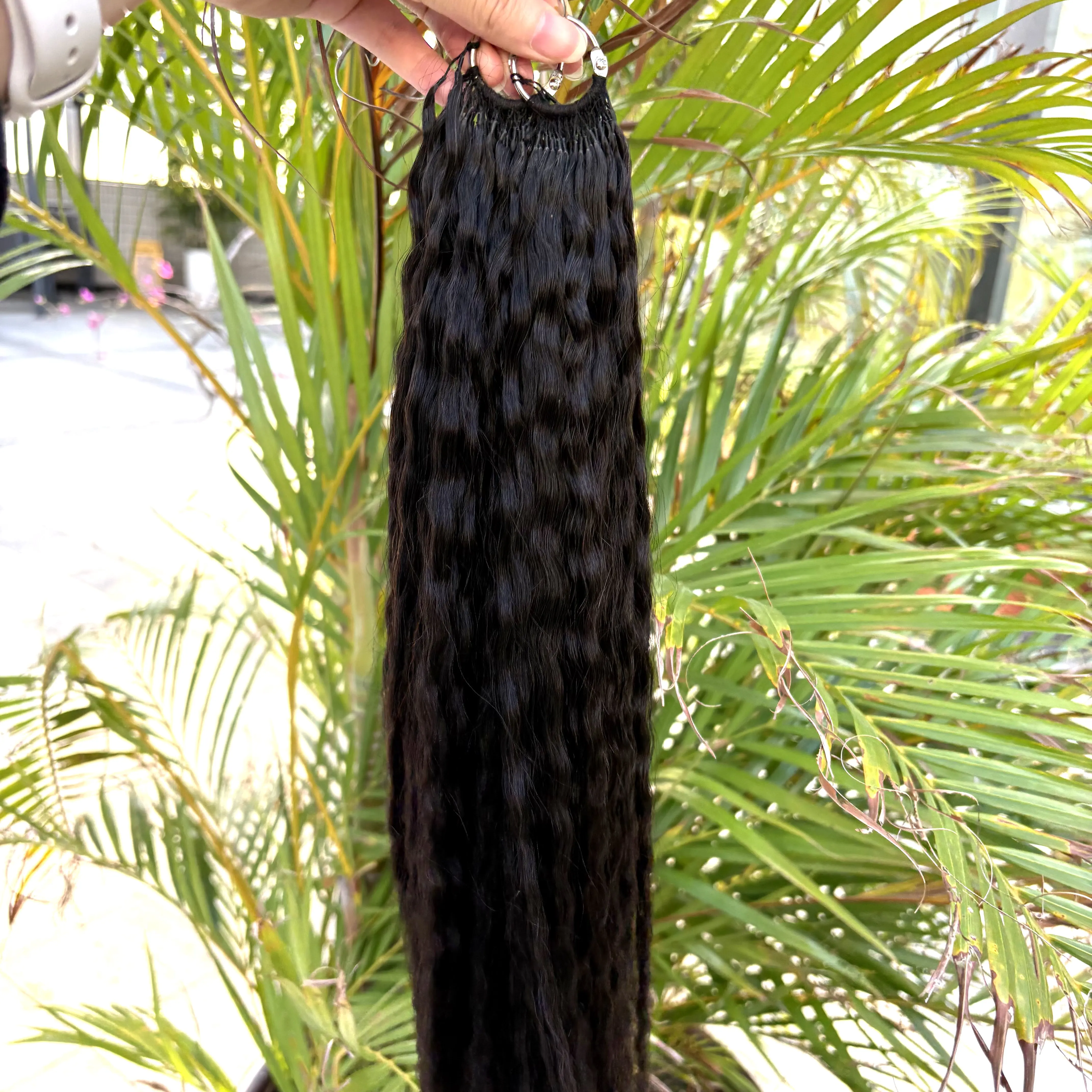 Natuurlijke 100g/verpakking Water Wave Crochet Haarverlengingen Kinky Curly Knotless Voorgeknipte Crochet Feather Haarverlengingen