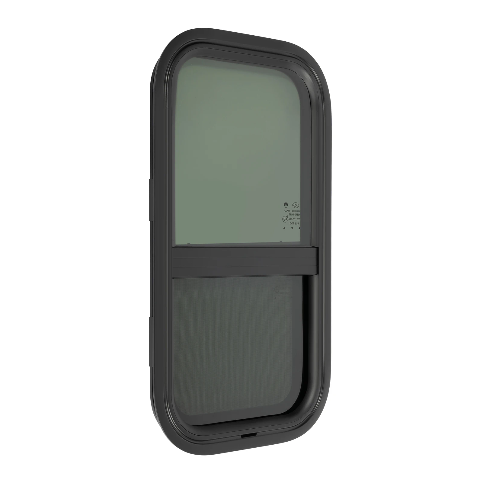 

RV Window 590x340 Vertical RV Window 20% Tint Tempered Glass with Insect Screen Vertical Sliding for Camper Trailer.