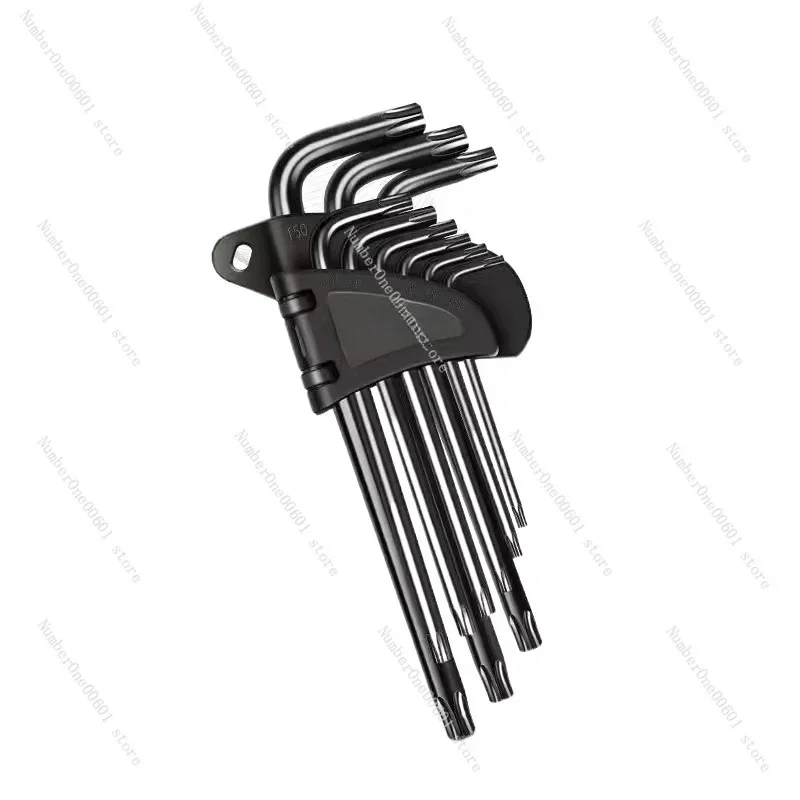 

9-piece Torx Hex Wrench Set, Professional Torque Wrench, Manual Tool Set, L-shaped Screwdriver