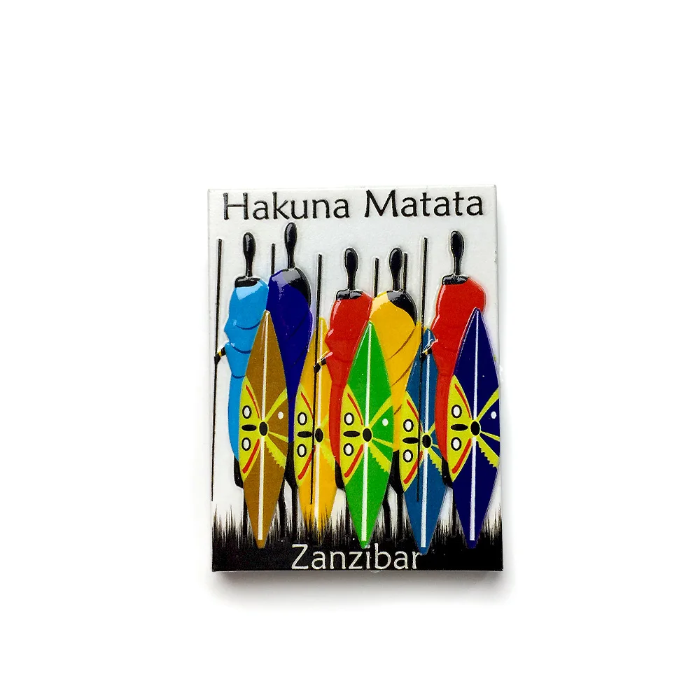 

‌Hakuna Matata Zanzibar Resin Magnet Refrigerator Magnet - Vibrant Colors Handmade Home Decoration‌