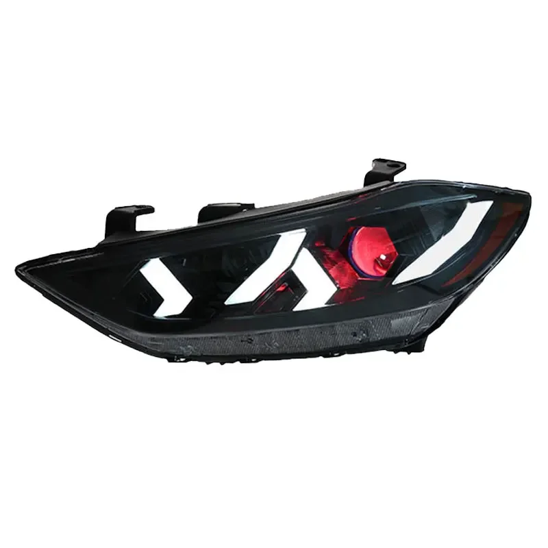 Lâmpada de cabeça para hyundai elantra led farol 2016-2021 faróis elantra drl sinal de volta feixe alto anjo olho lente do projetor
