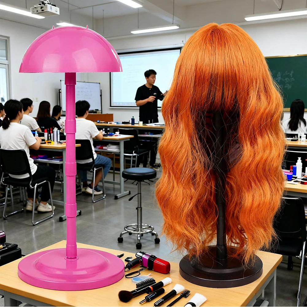 1pc Adjustable Wig Stand Portable Wig Head Holders Plastic Hat Stands for Display Non slip Holder for Hair Styling Cap Storage