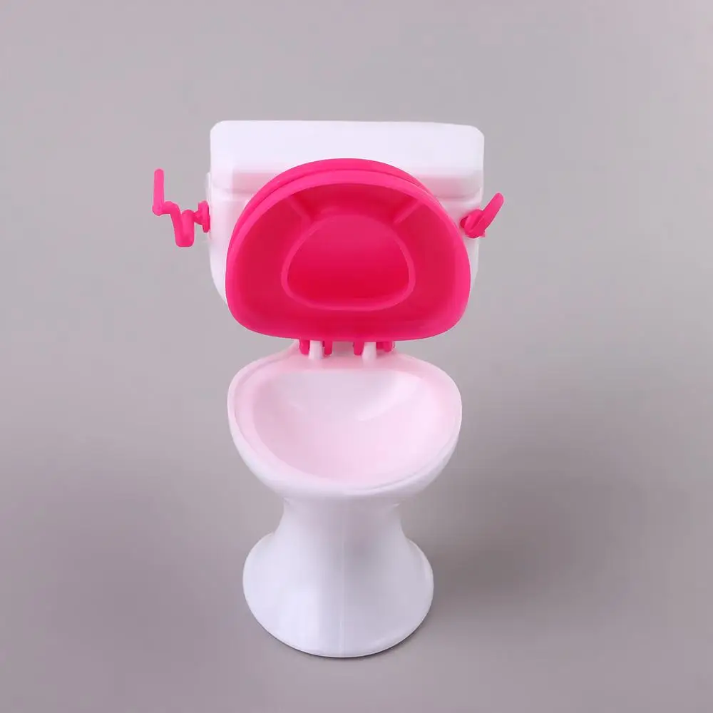 ミニチュアバスルームアクセサリーピンクトイレトイレおもちゃ白トイレドールハウス家具ヴィンテージバスルームモデリング家具おもちゃ